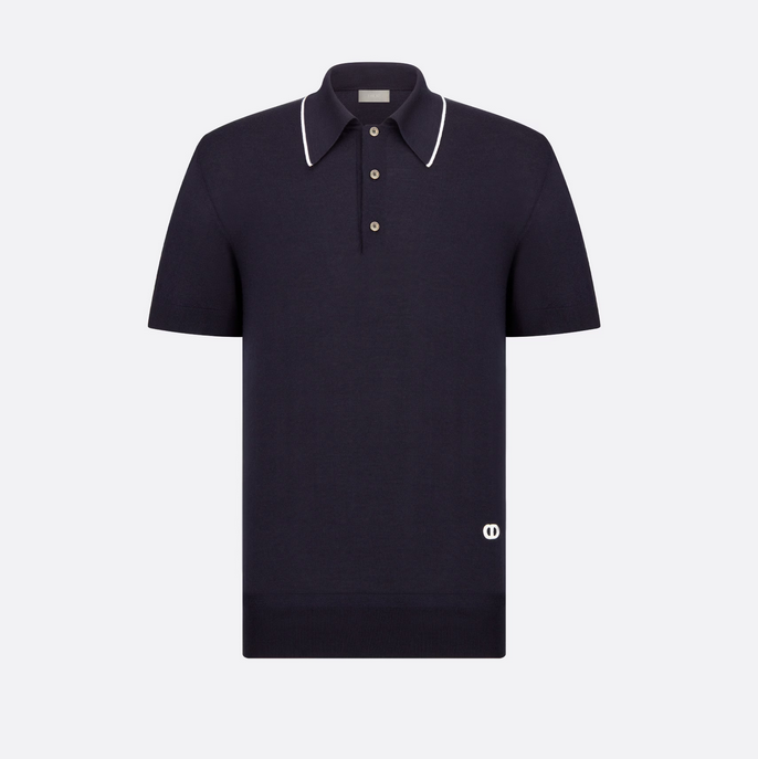 CD knitted polo blue <span class="brand-imgs DIOR"></span>