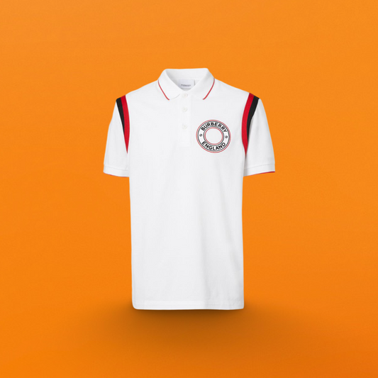 Round seal sleeve polo shirt white <span class="brand-imgs BB"></span>