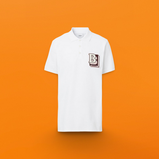 Towel patch mesh polo shirt white <span class="brand-imgs BB"></span>