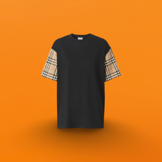 Plaid sleeved Short sleeve black<span class="brand-imgs BB"></span>