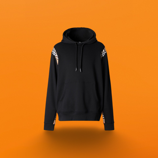 Br paneled check hoodie black<span class="brand-imgs BB"></span>