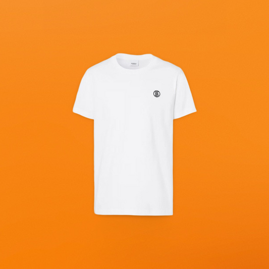 Round chest embroidery Short sleeve white <span class="brand-imgs BB"></span>