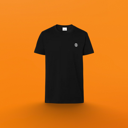 Round chest embroidery Short sleeve black <span class="brand-imgs BB"></span>