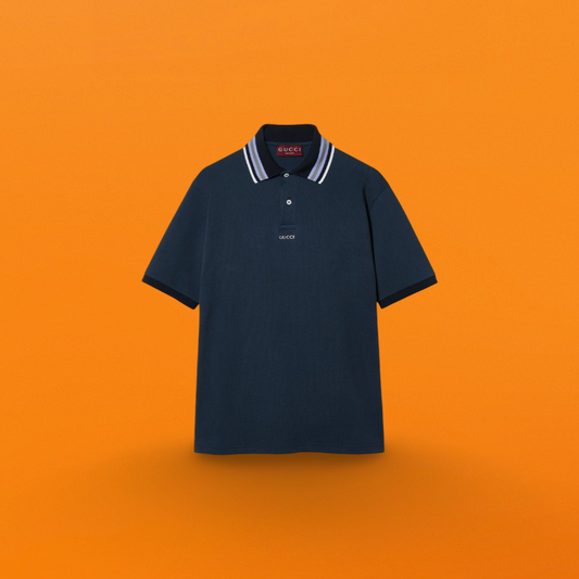 Small letter  Polo shirt black<span class="brand-imgs GUCCI"></span>