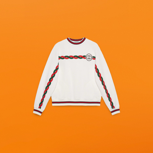 Red and blue ribbon sweatshirt<span class="brand-imgs GUCCI"></span>
