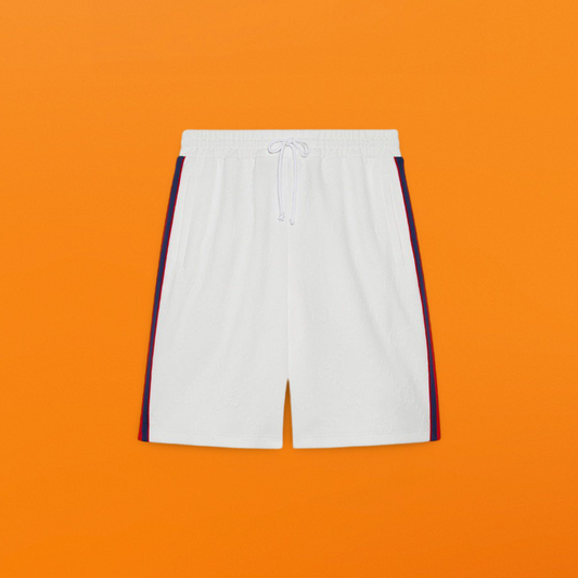 G side red and blue webbing shorts White<span class="brand-imgs GUCCI"></span>