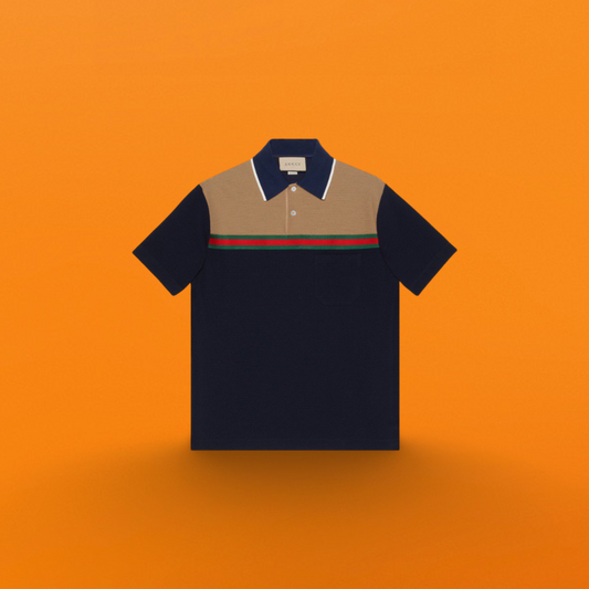 Horizontal stripe stitching Polo shirt<span class="brand-imgs GUCCI"></span>