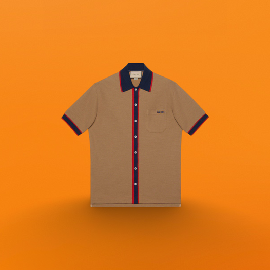 G large threaded lapel ribbon Polo shirt<span class="brand-imgs GUCCI"></span>