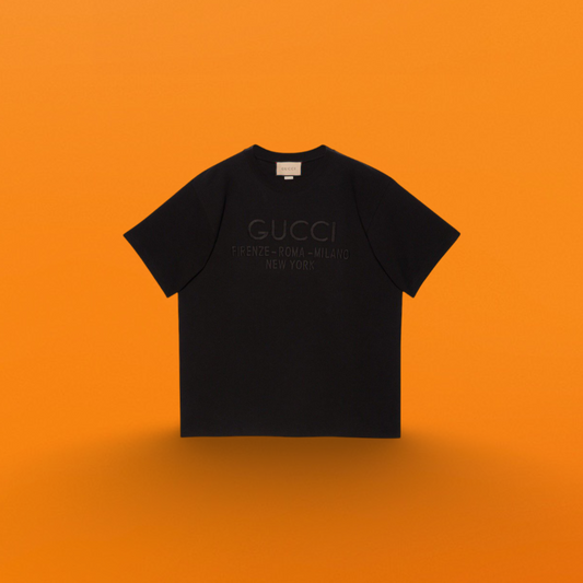 Gu city embroidery short sleeve black<span class="brand-imgs GUCCI"></span>