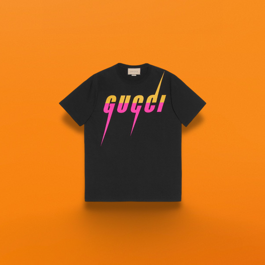 Gu lightning blade Short sleeve purple and yellow<span class="brand-imgs GUCCI"></span>