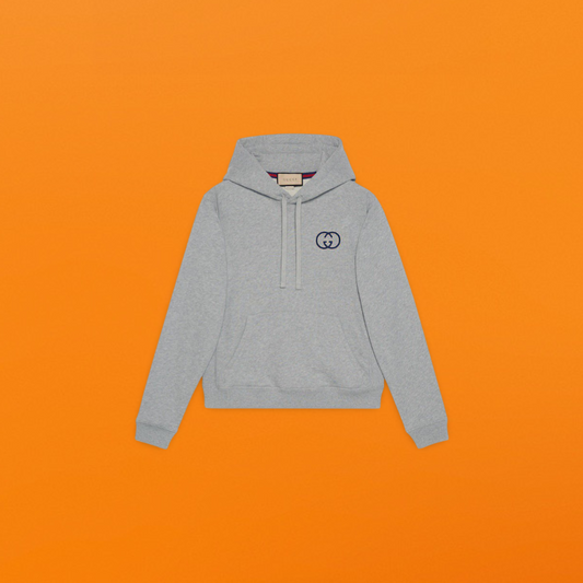 G interlocking 3d embroidered hoodie grey<span class="brand-imgs GUCCI"></span>
