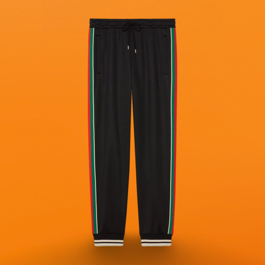 Red and green webbing interlocking trouser<span class="brand-imgs GUCCI"></span>