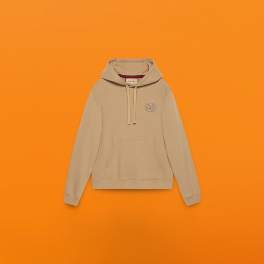 Interlocking embroidered small label hoodie khaki<span class="brand-imgs GUCCI"></span>