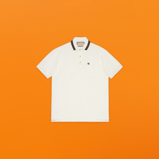 Gg blue label embroidered Polo shirt<span class="brand-imgs GUCCI"></span>