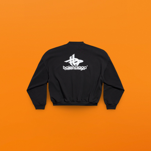 Overlapping printed crew neck sweatshirt<span class="brand-imgs BL"></span>