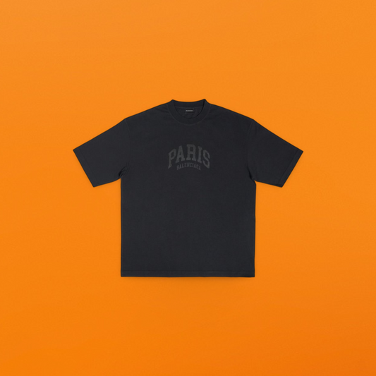 Paris  printed short sleeve all black <span class="brand-imgs BL"></span>