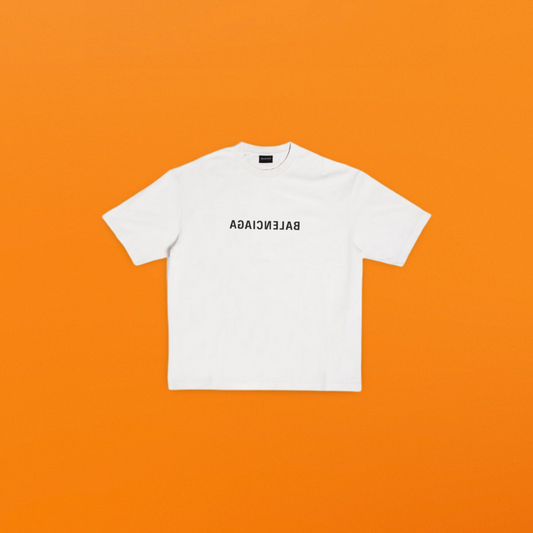 Reverse letter print short sleeve white<span class="brand-imgs BL"></span>
