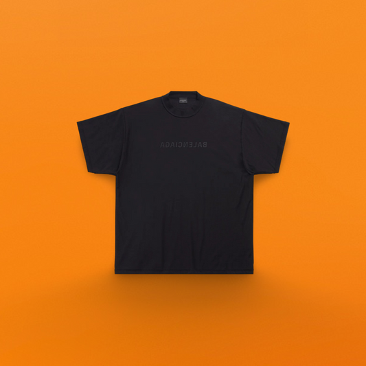 Letter embroidered reverse wear short sleeve black<span class="brand-imgs BL"></span>