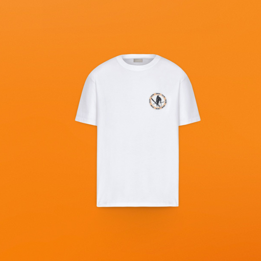 Round seal embroidery short sleeve white <span class="brand-imgs DIOR"></span>
