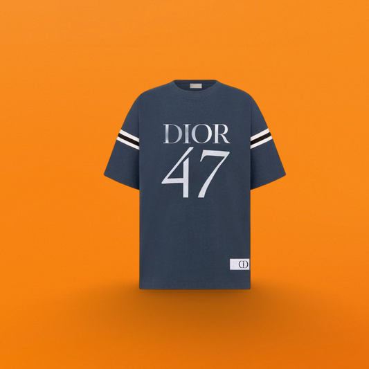 Number 47 stitching short sleeve blue <span class="brand-imgs DIOR"></span>