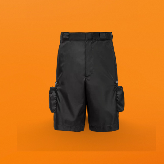 Triangle logo large pocket nylon cargo shorts <span class="brand-imgs PD"></span>