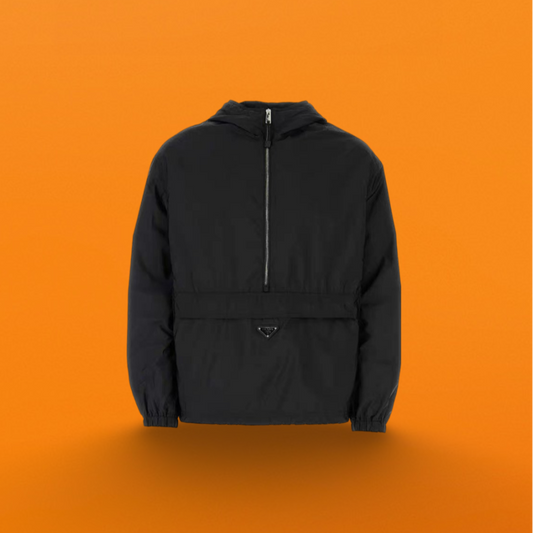 Nylon triangle logo half zip jacket <span class="brand-imgs PD"></span>