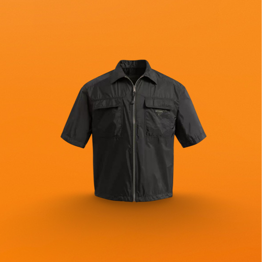 Nylon triangle zipper shirt <span class="brand-imgs PD"></span>