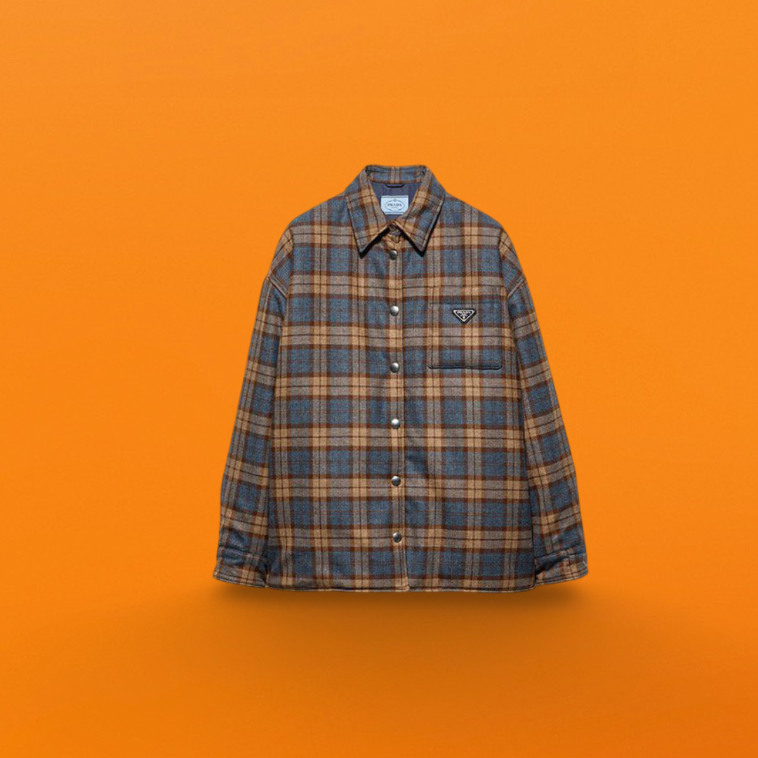 Triangle check cotton jacket <span class="brand-imgs PD"></span>