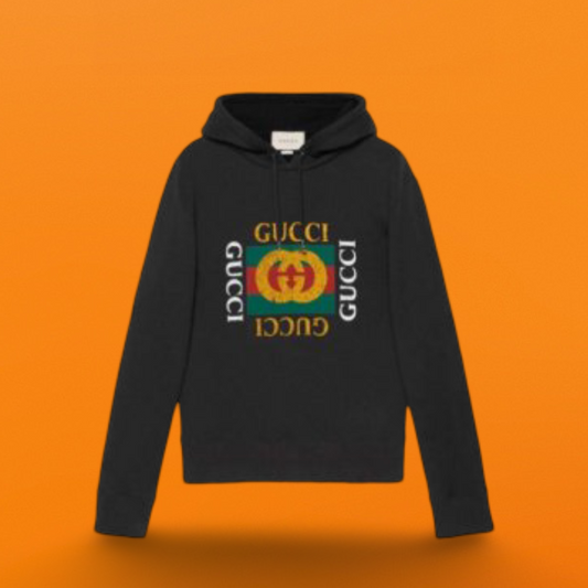 Retro square hoodie black <span class="brand-imgs GUCCI"></span>