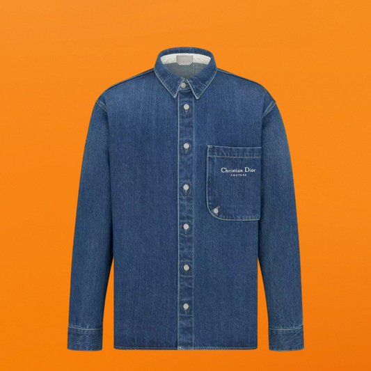 Small letter embroidery denim shirt <span class="brand-imgs DIOR"></span>