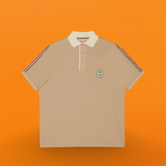 G interlocking embroidered small logo ribbon Polo shirt<span class="brand-imgs GUCCI"></span>